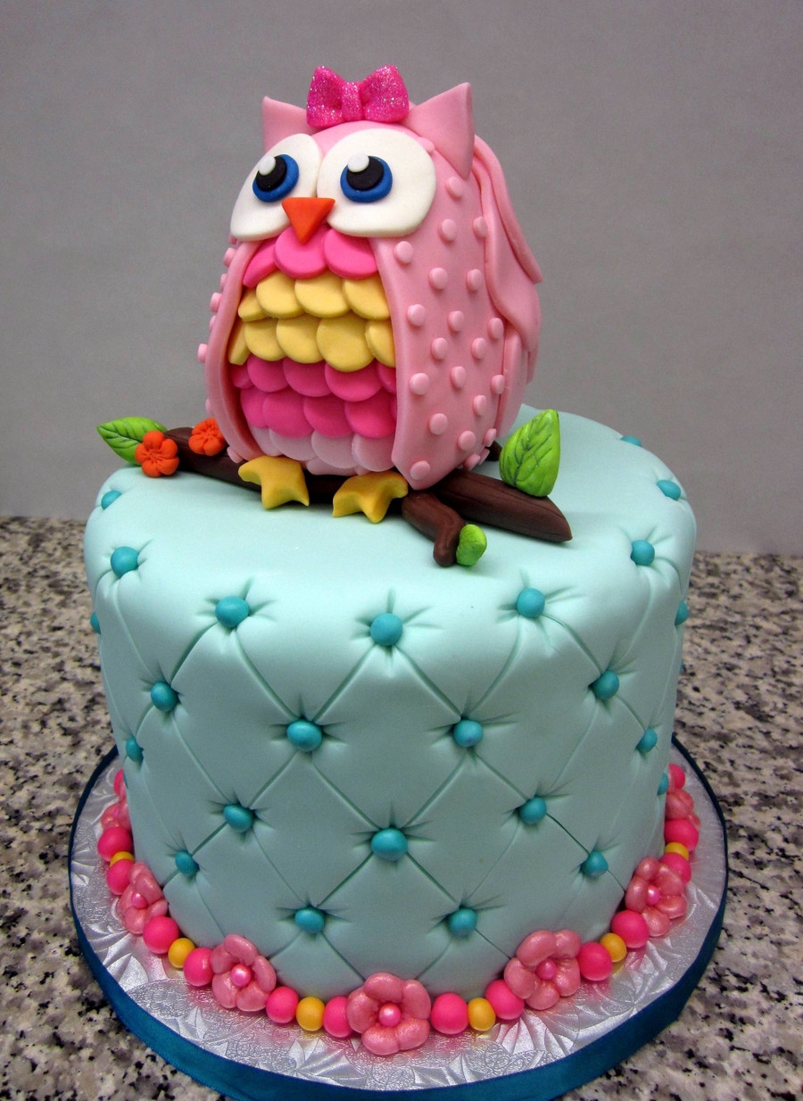 Owl Birthday Cakes
 Owl 1St Birthday CakeCentral