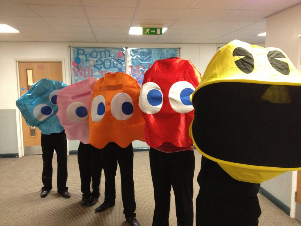 Pacman Costumes DIY
 Pac Man Cheap Halloween Group Costumes