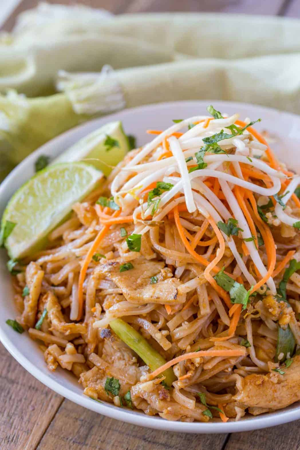 Pad Thai Noodles Ingredients
 Chicken Pad Thai Dinner then Dessert