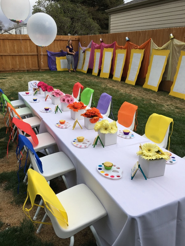 Paint Party For Kids
 Kids Backyard Art Party Idea Pretty My Party Party Ideas