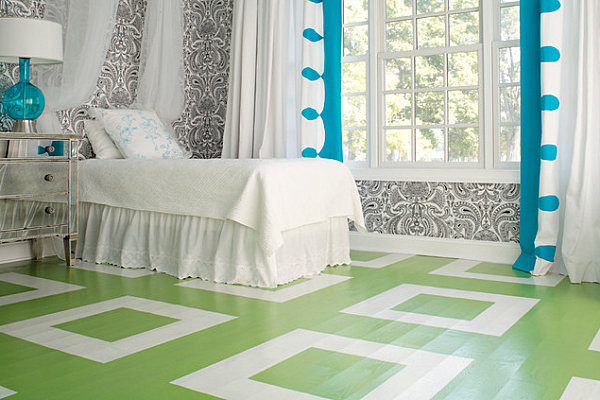 Painted Bedroom Floor
 20 Painted Floors with Modern Style