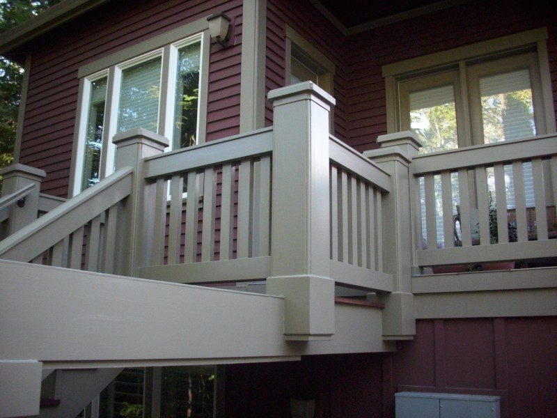 Painted Deck Rails
 Freshly painted railing