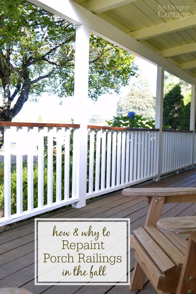 Painted Deck Rails
 How And Why To Repaint Porch Railings In The Fall