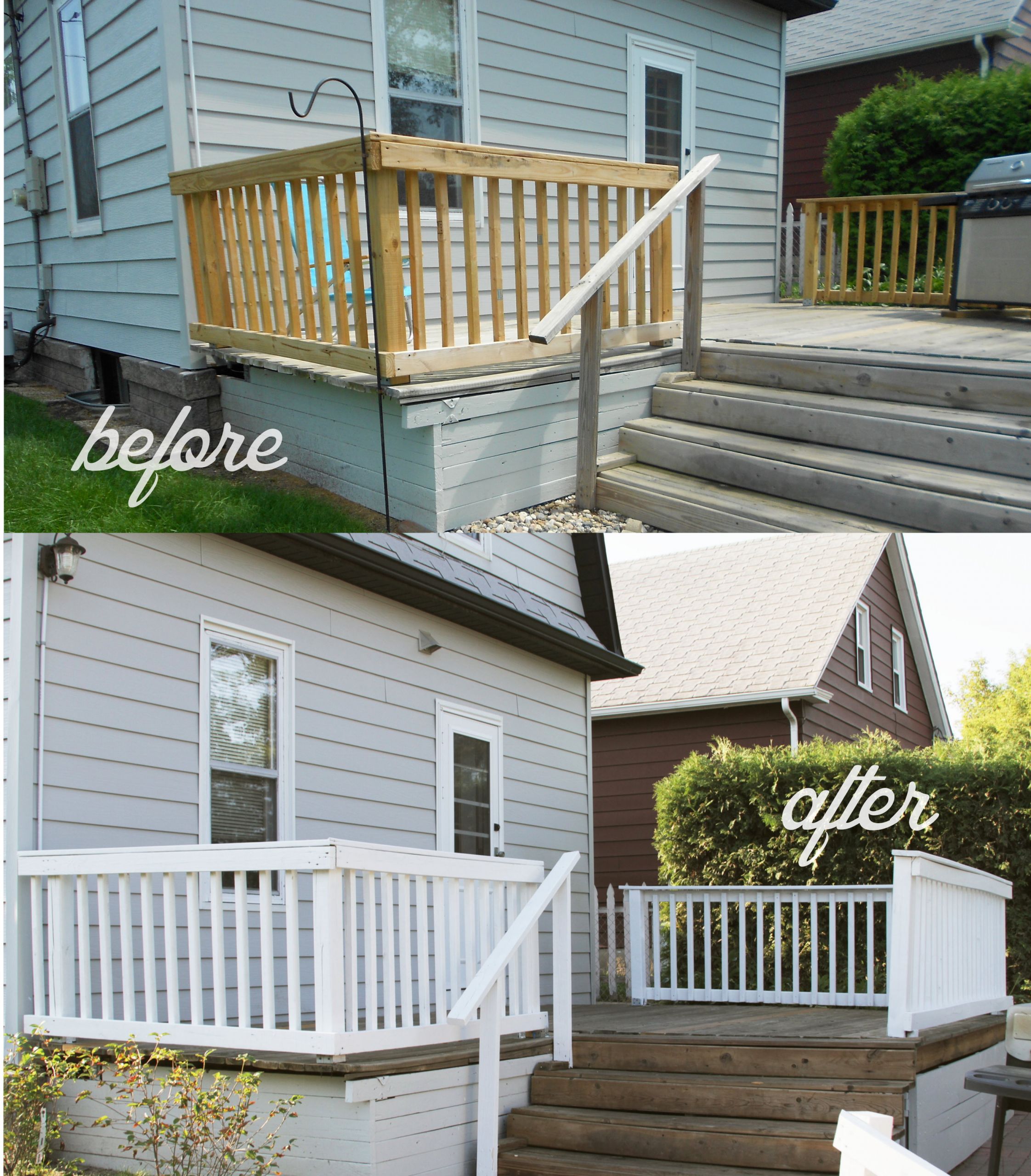 Painted Deck Rails
 Painting Deck Railing White • Decks Ideas