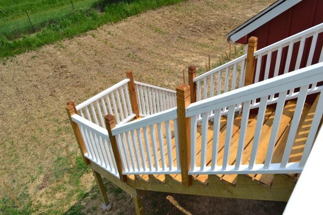 Painted Deck Rails
 Beautiful new deck railings and a BLACK DECKER giveaway