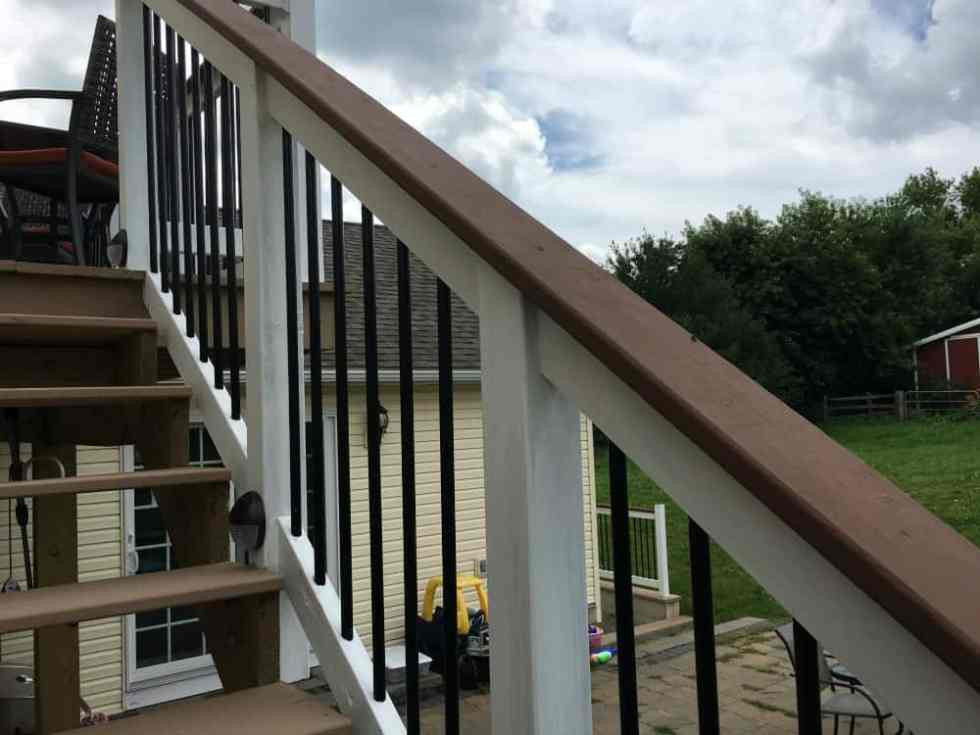 Painted Deck Rails
 Bedroom Deck Makeover Using Energy Efficient Solar