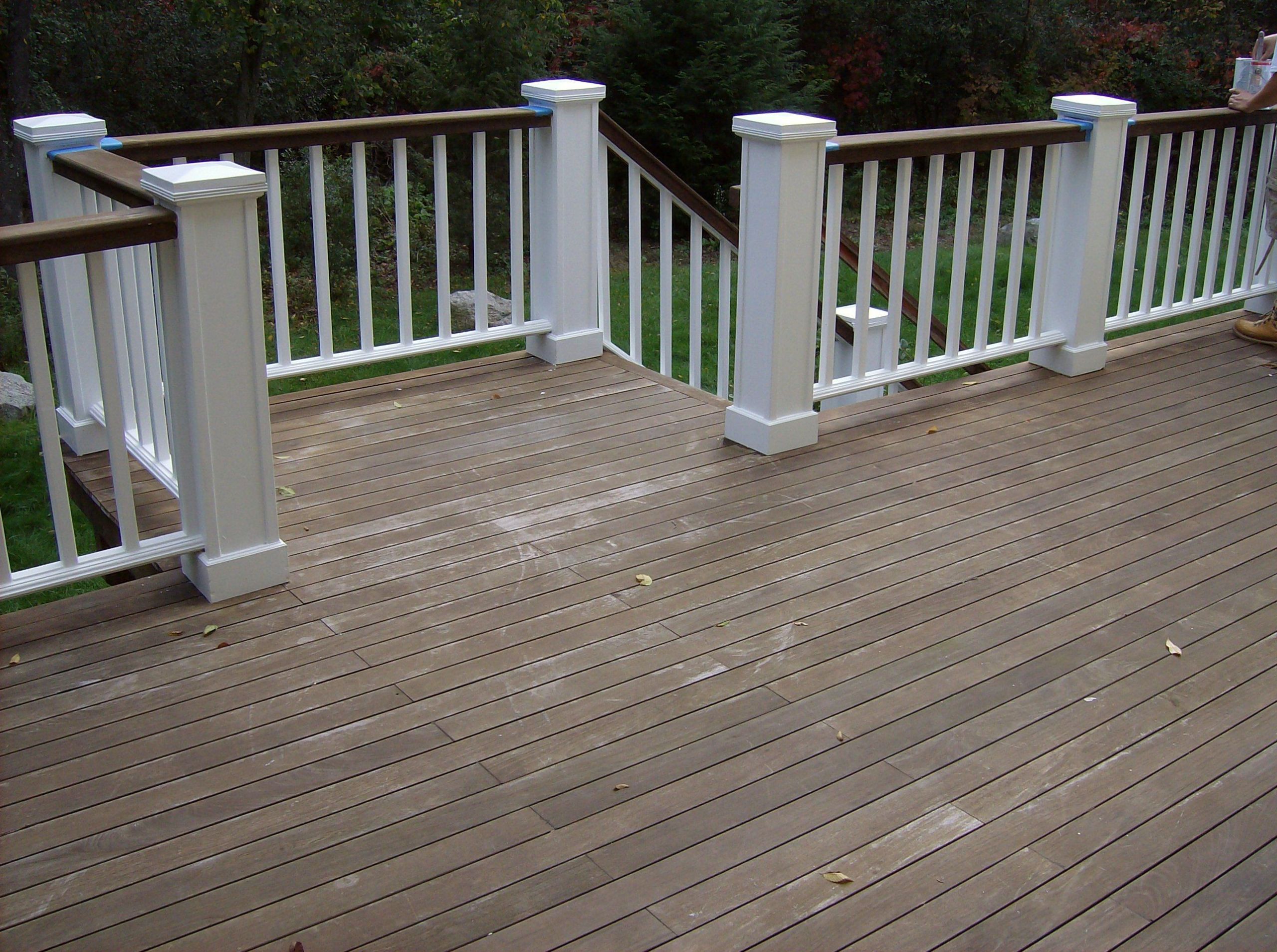 Painted Deck Rails
 love the idea of painting top railing slightly darker