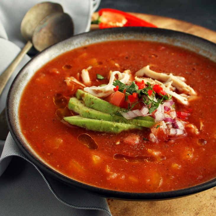 Paleo Chicken Enchilada Soup
 Spicy Paleo Chicken Enchilada Soup Recipe