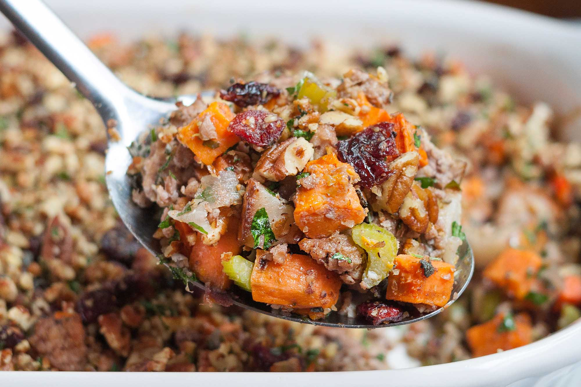 Paleo Thanksgiving Recipe
 Sweet Potato & Pork Thanksgiving Stuffing Paleo Gluten
