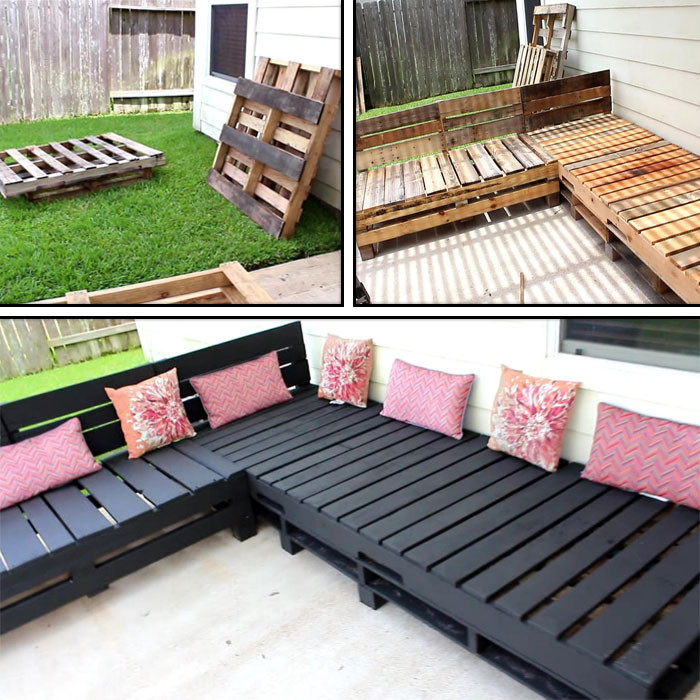 Pallet Outdoor Furniture DIY
 Pallet Furniture DIY – Patio Sectional – Angela East