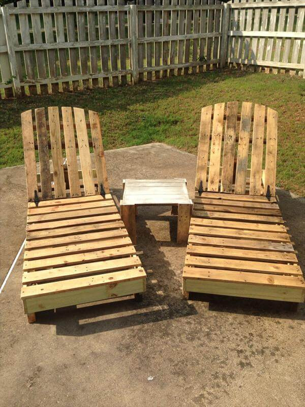 Pallet Outdoor Furniture DIY
 DIY Pallet Outdoor Lounge Chair Poolside Chair