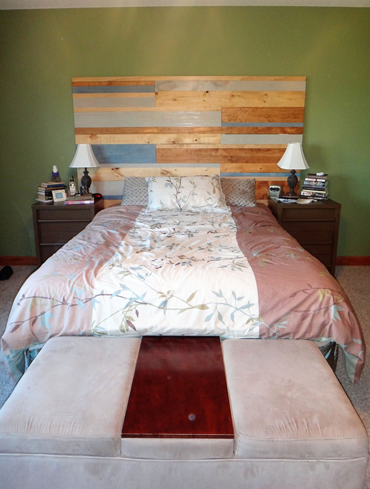 Pallet Wood Headboard DIY
 Bright Forest DIY Faux Pallet Wood Headboard