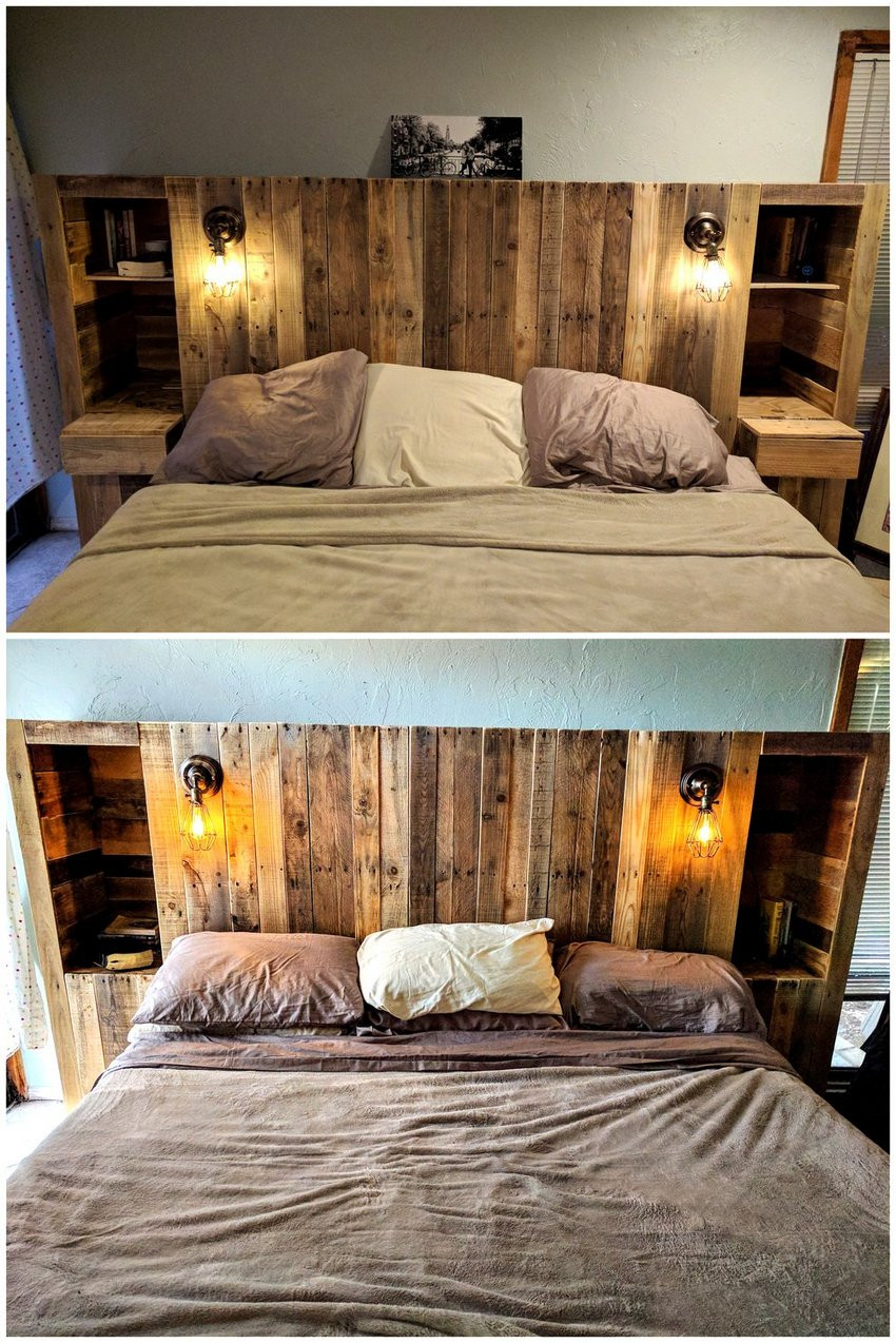 Pallet Wood Headboard DIY
 150 DIY Ideas for Wood Pallet Bed Headboards