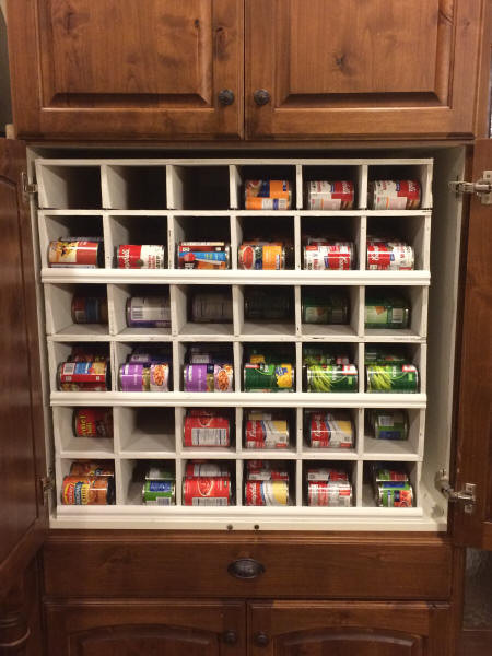 Pantry Can Organizer DIY
 DIY Can Food Rotation System