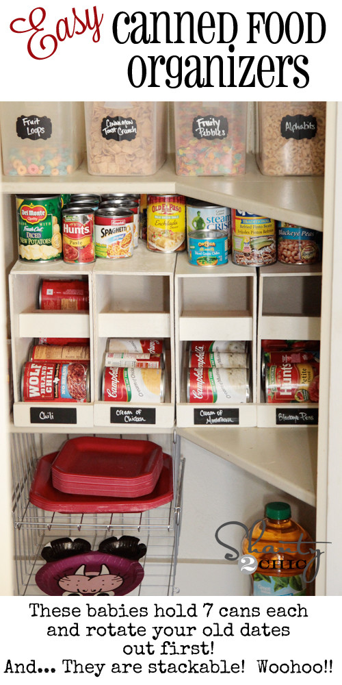 Pantry Can Organizer DIY
 25 Kitchen and Pantry Organization & Ideas