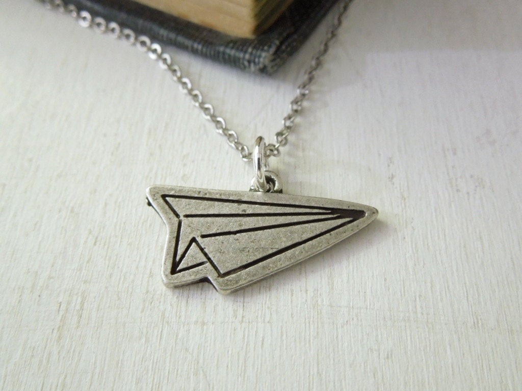 Paper Airplane Necklace
 Paper Airplane Necklace Silver