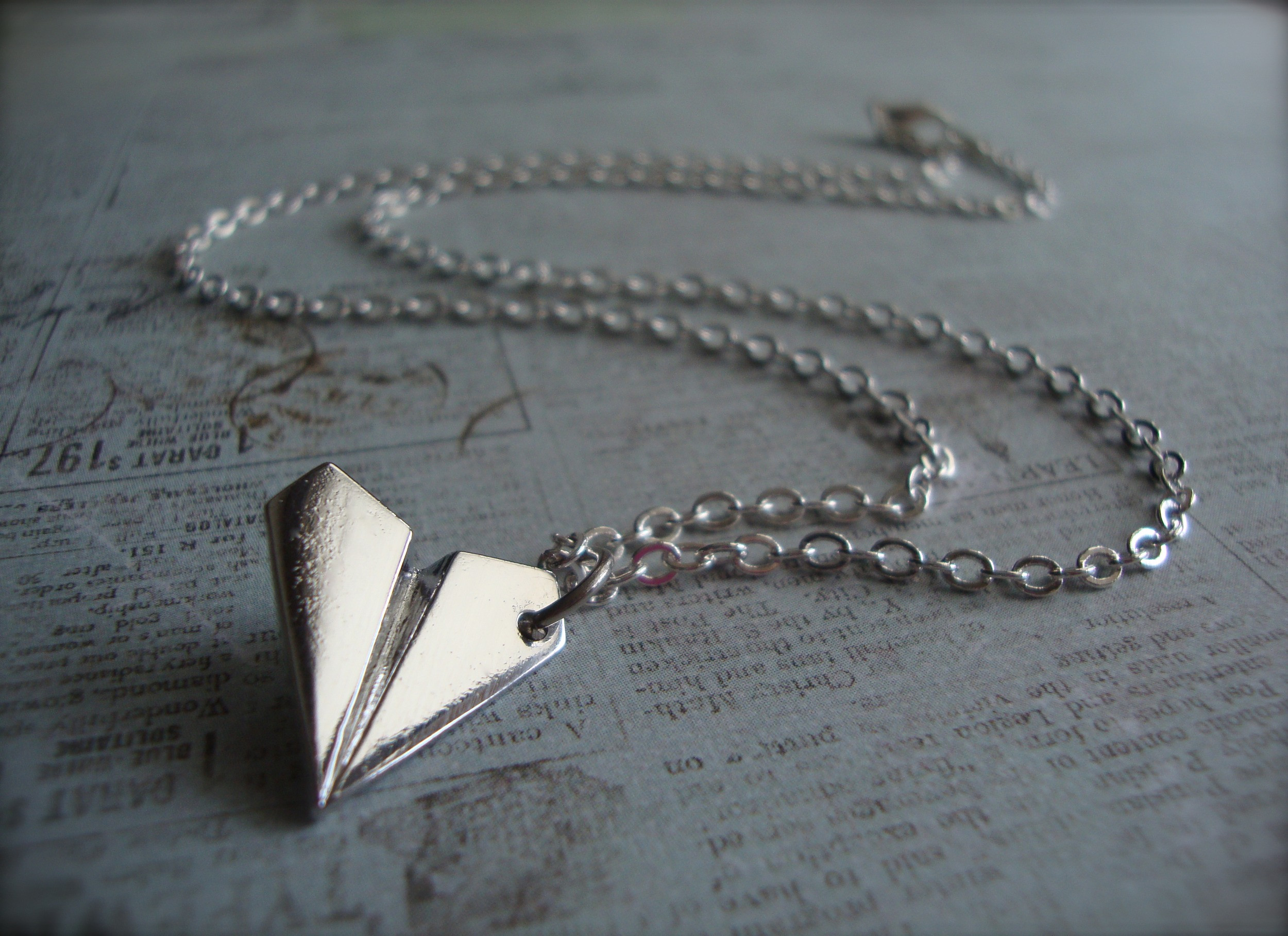 Paper Airplane Necklace
 Paper Airplane Harry Styles Inspired Uni Paper