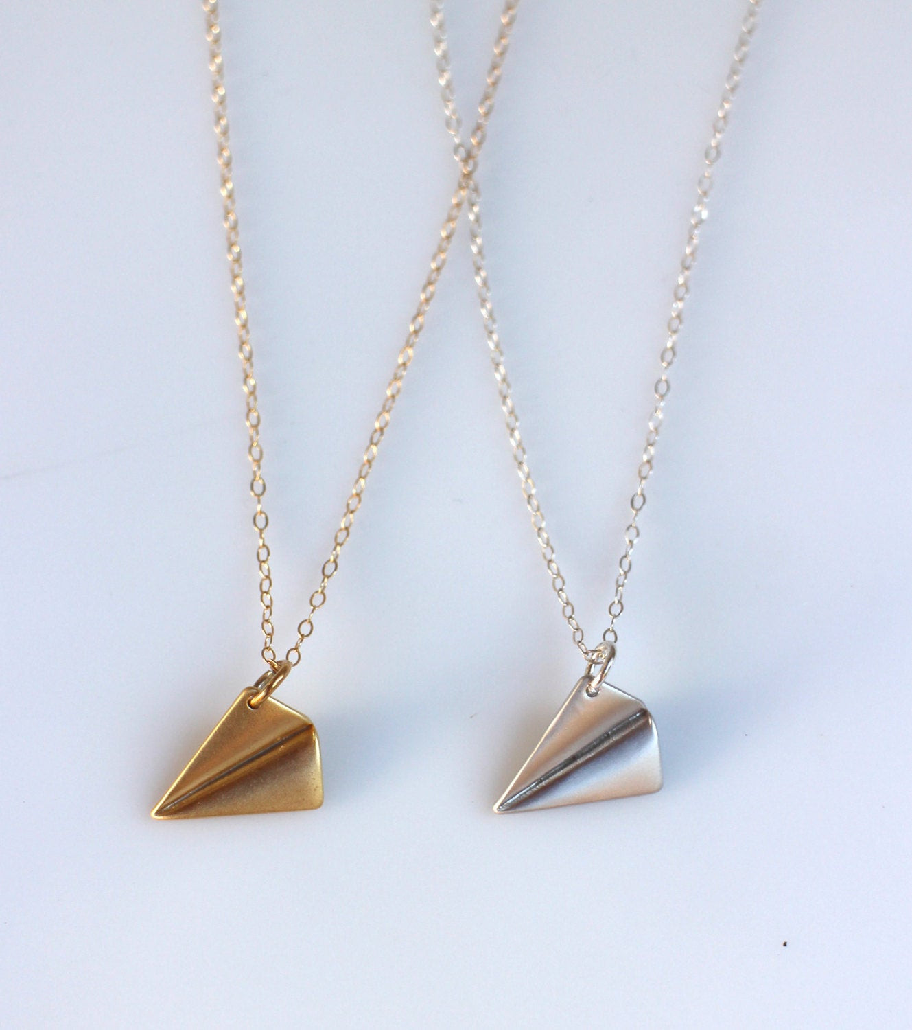 Paper Airplane Necklace
 Origami Paper Plane Necklace Aeroplane Pendant Modern