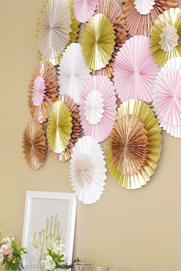 Paper Fan Decorations DIY
 Paper Fan Paper Rosette DIY Dash of Grace