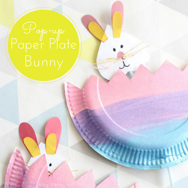 Paper Plate Easter Crafts
 Pop Up Paper Plate Bunny