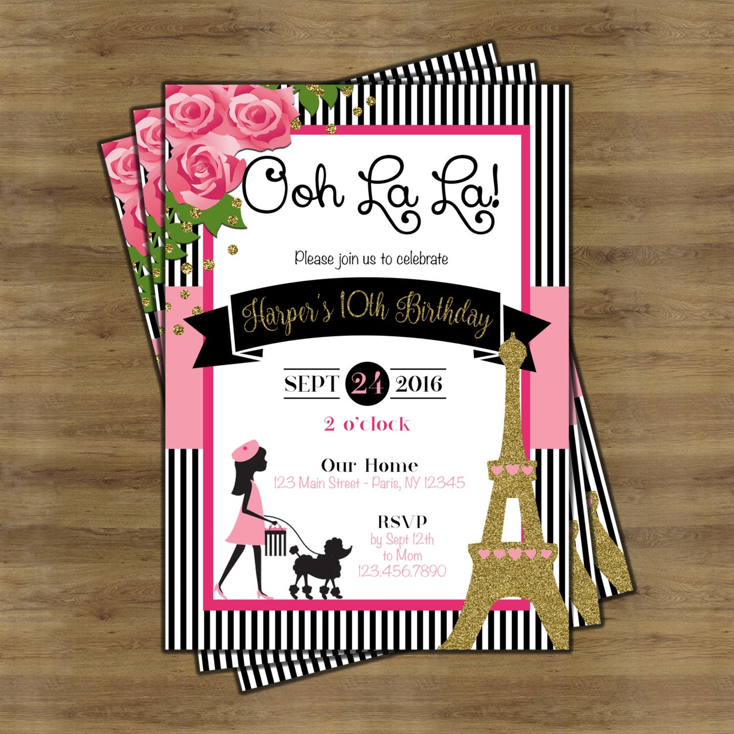 Paris Birthday Invitations
 Paris Invitation Paris Theme Party Paris Themed Invitations