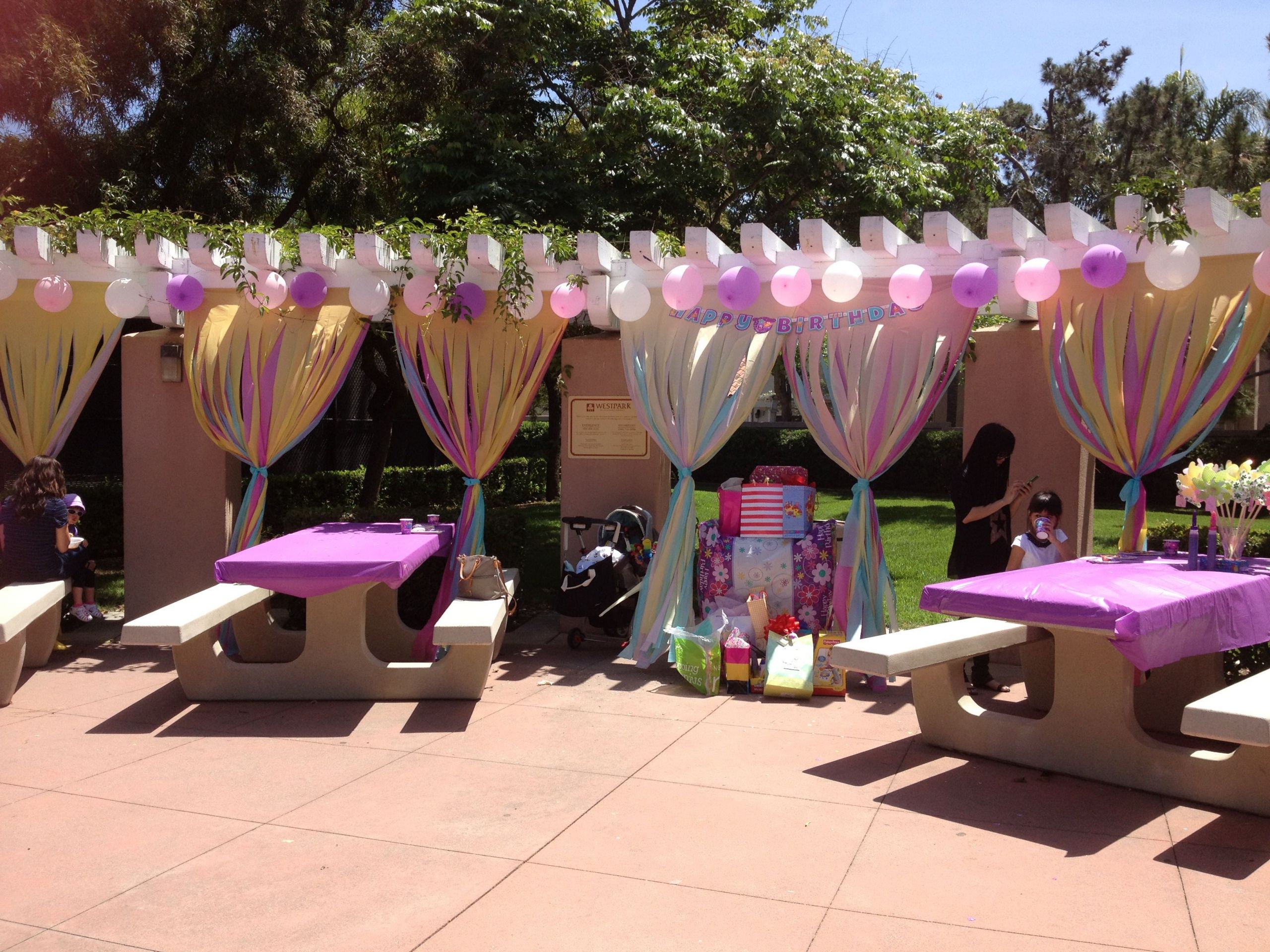 Park Birthday Party
 Birthday decor at the park Birthday party