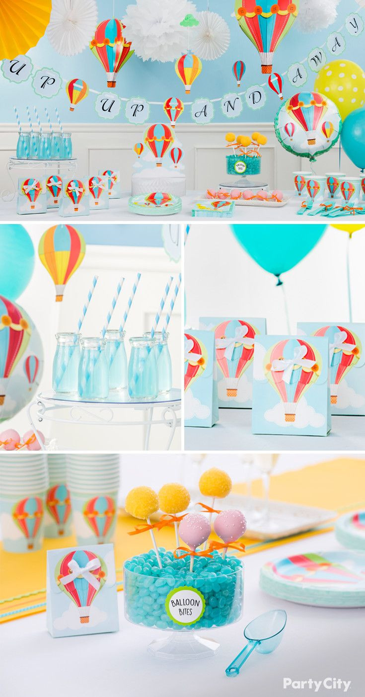 Party City Baby Boy Balloons
 Up Up and Away Baby Shower Ideas