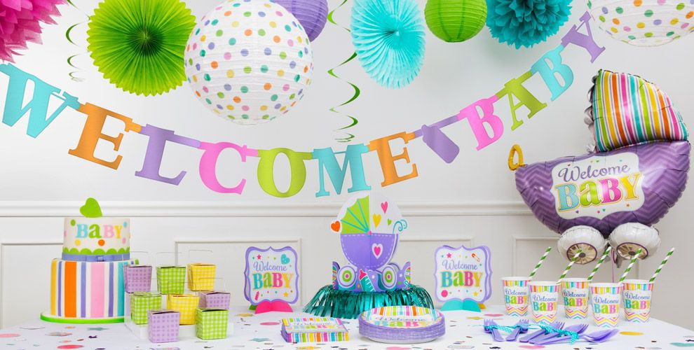 Party City Baby Girl Shower Decorations
 Bright Wel e Baby Shower Decorations