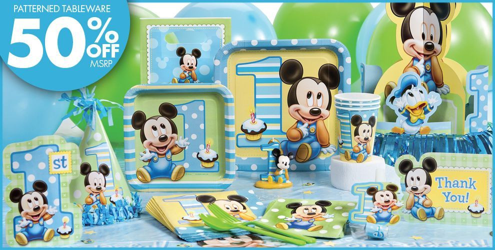 Party City Baby Mickey
 Mickey Mouse 1st Birthday Party Supplies Party City