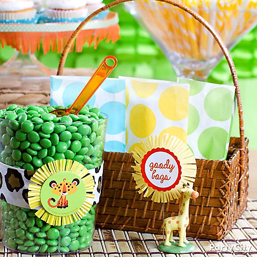 Party City Baby Shower Candy
 Jungle Theme Baby Shower Favor Bags Idea Party City