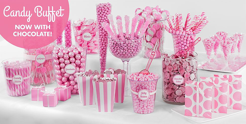 Party City Baby Shower Candy
 Light Pink Candy Buffet Supplies Light Pink Candy
