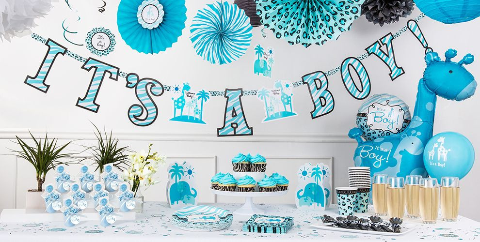 Party City Baby Shower Decor
 Blue Safari Baby Shower Decorations Party City