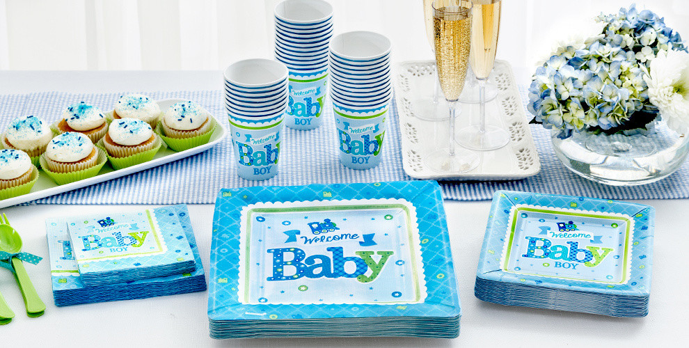 Party City Baby Shower Decor
 Wel e Baby Boy Baby Shower Party Supplies Party City