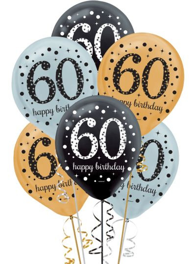 Party City Birthday Balloons
 60th Birthday Balloons 15ct Sparkling Celebration