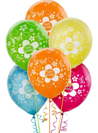 Party City Birthday Balloons
 Bright Flower Birthday Balloons