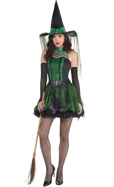 Party City Halloween Costume Ideas
 Adult Spell Caster Black & Green Witch Costume