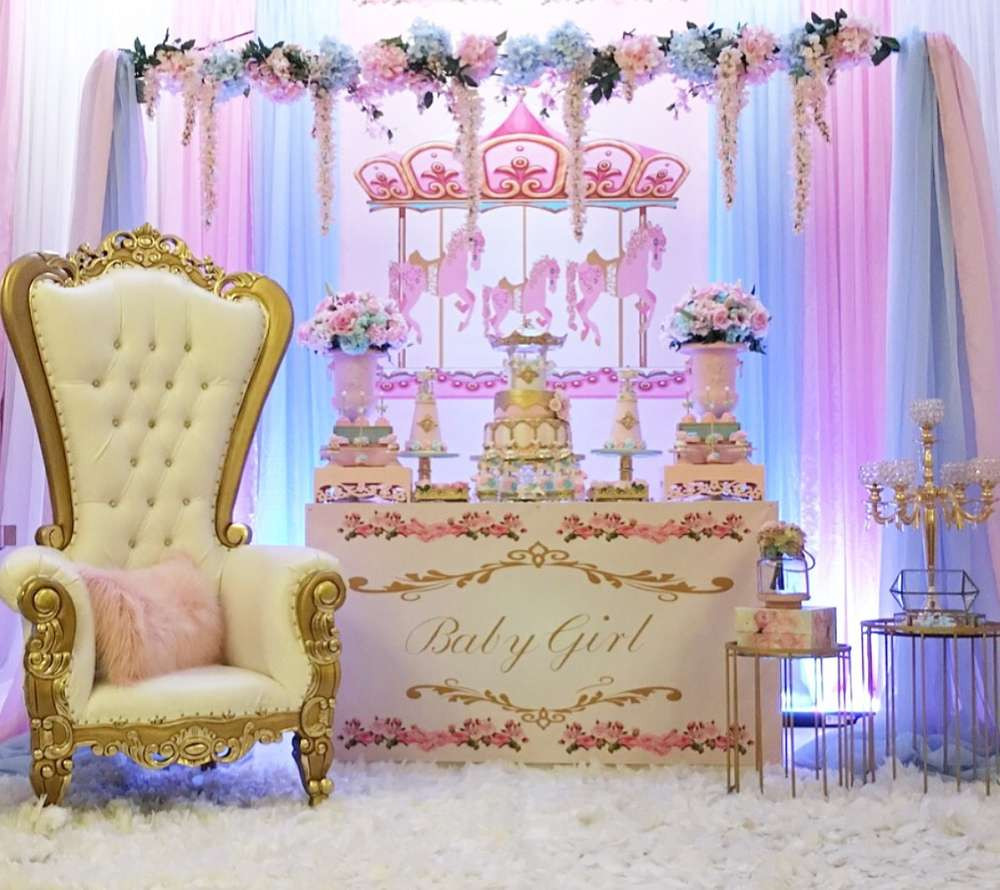 Party Decorations For Baby Shower
 Charming Carousel Baby Shower Baby Shower Ideas Themes