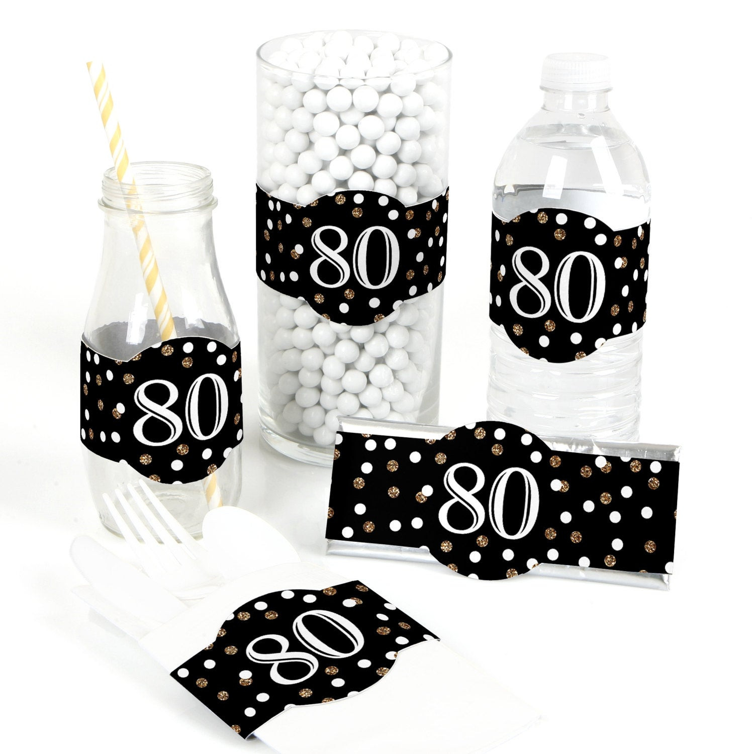 Party Favors For 80Th Birthday Ideas
 80th Birthday Party Favor Wrappers Adult 80th Birthday