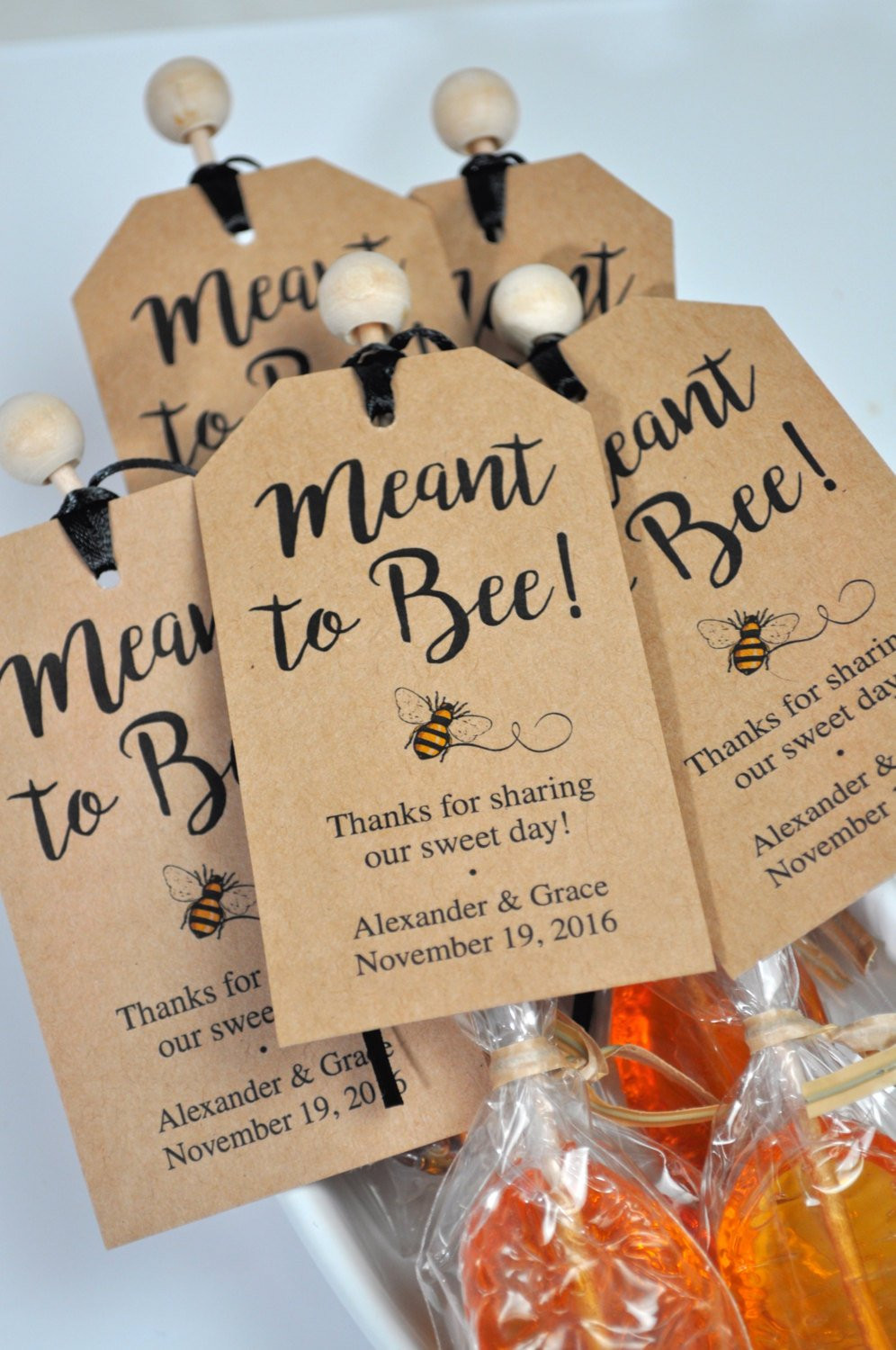 Party Favors Wedding
 Meant To Bee Bridal Shower Favor Tags Rustic Wedding