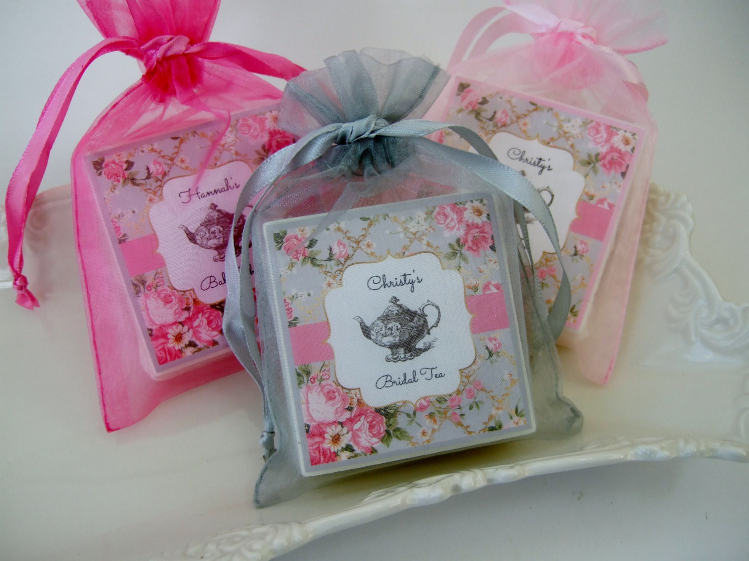 Party Gifts For Baby Shower
 Tea Party Bridal Shower Favors Baby shower favors set of