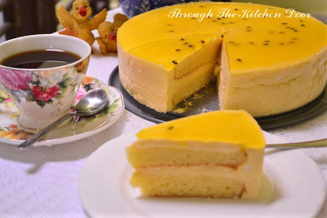 Passionfruit Mousse Cake
 Through The Kitchen Door Orange Passion Fruit Mousse Cake