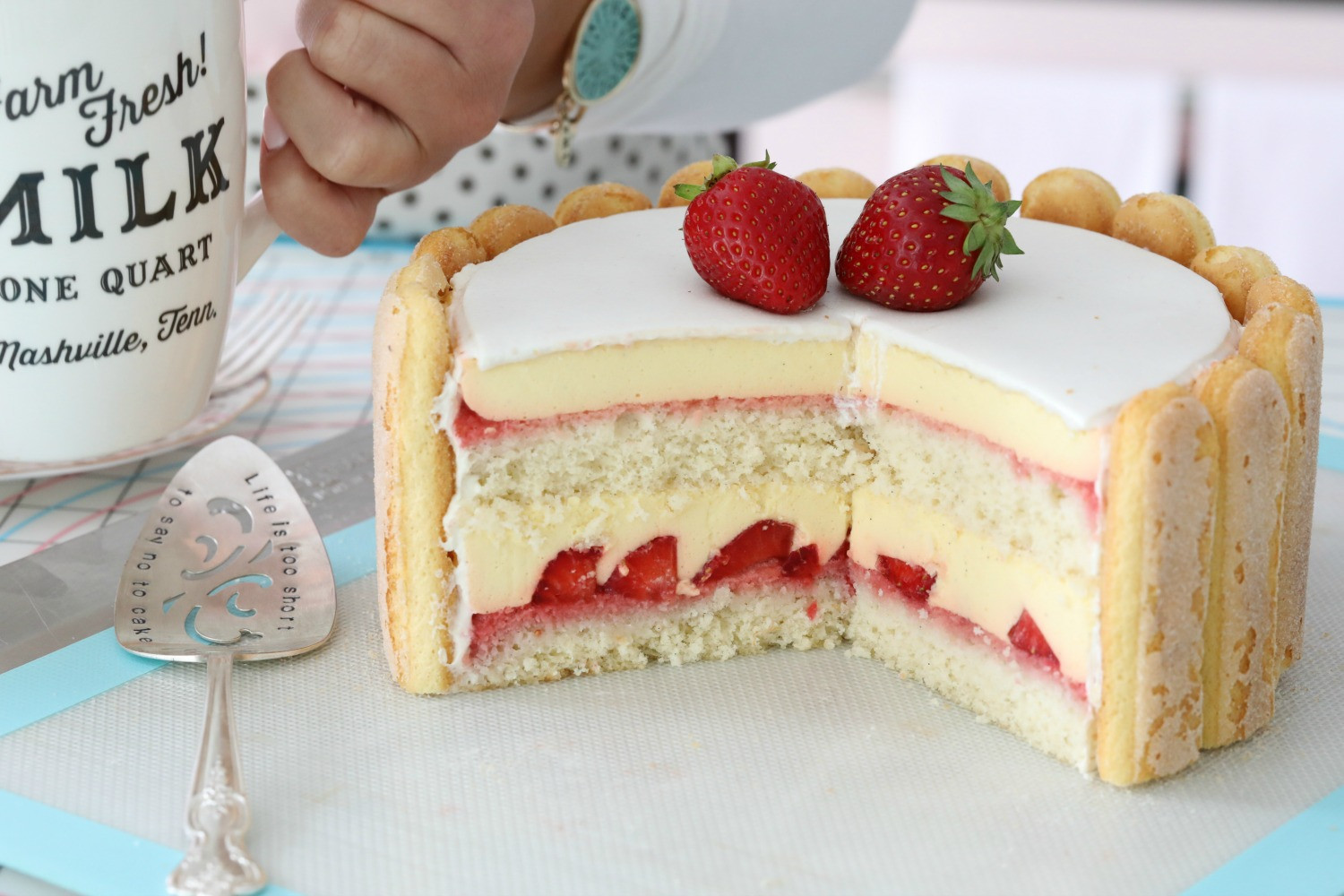 Passionfruit Mousse Cake
 Passionfruit Mousse Cake With Strawberries Passion For