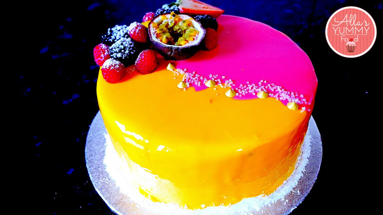 Passionfruit Mousse Cake
 Mango & Passion Fruit Mousse Cake Recipe