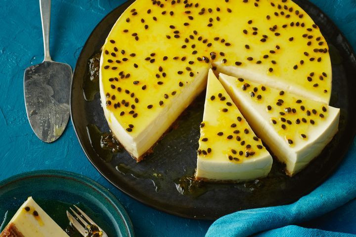 Passionfruit Mousse Cake
 Passionfruit and yoghurt mousse cake