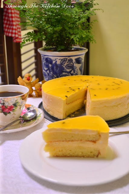 Passionfruit Mousse Cake
 Through The Kitchen Door Orange Passion Fruit Mousse Cake