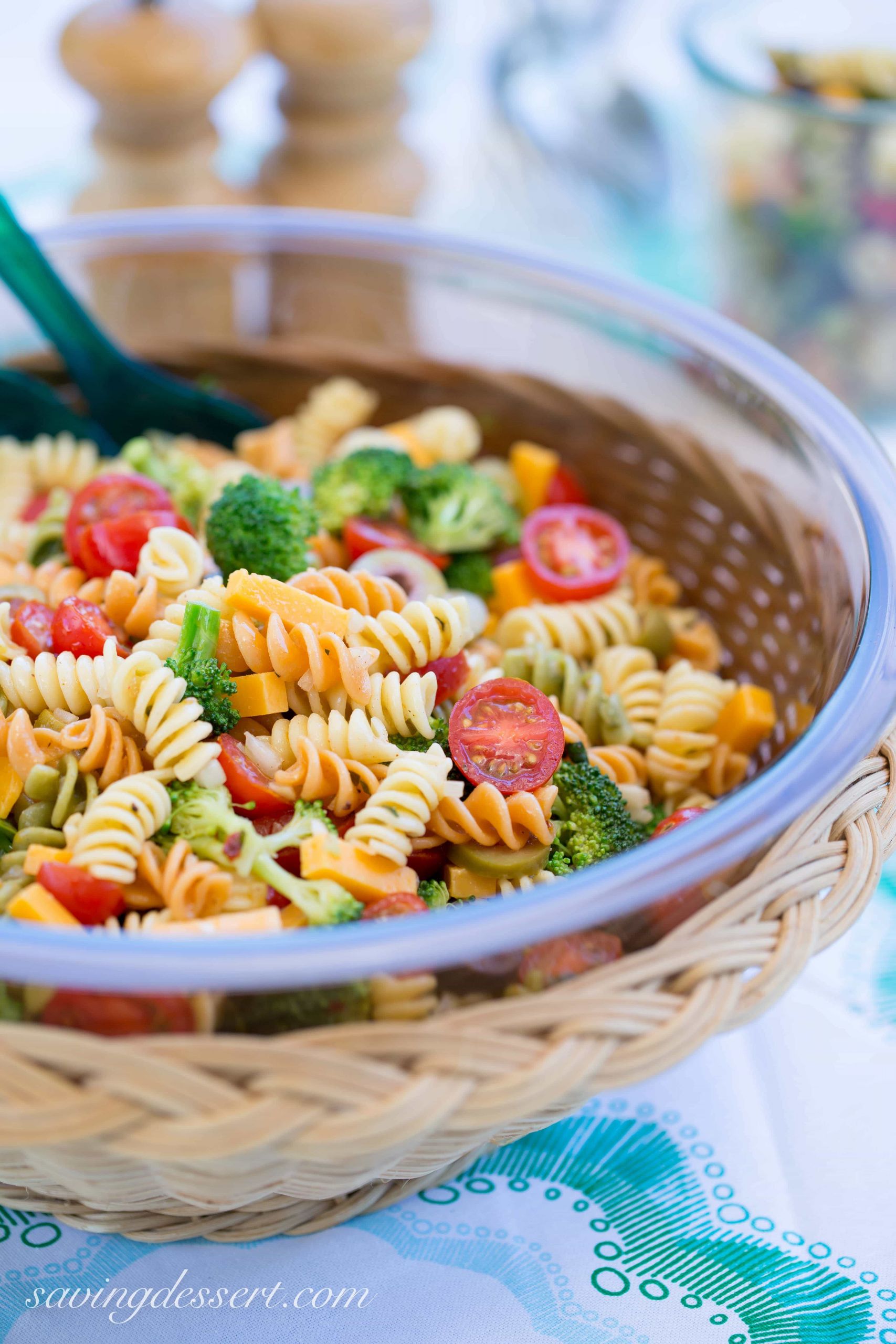 Pasta Salad Italian
 Easy Pasta Salad with Zesty Italian Dressing Saving Room