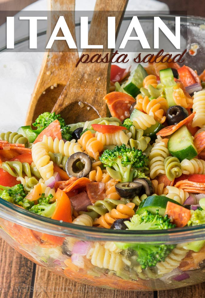 Pasta Salad Italian
 Classic Italian Pasta Salad I Wash You Dry