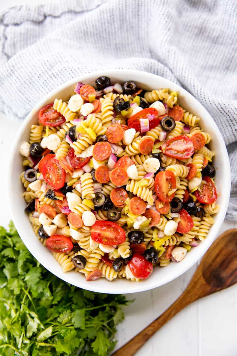 Pasta Salad Italian
 Classic Italian Pasta Salad with Homemade Italian Dressing