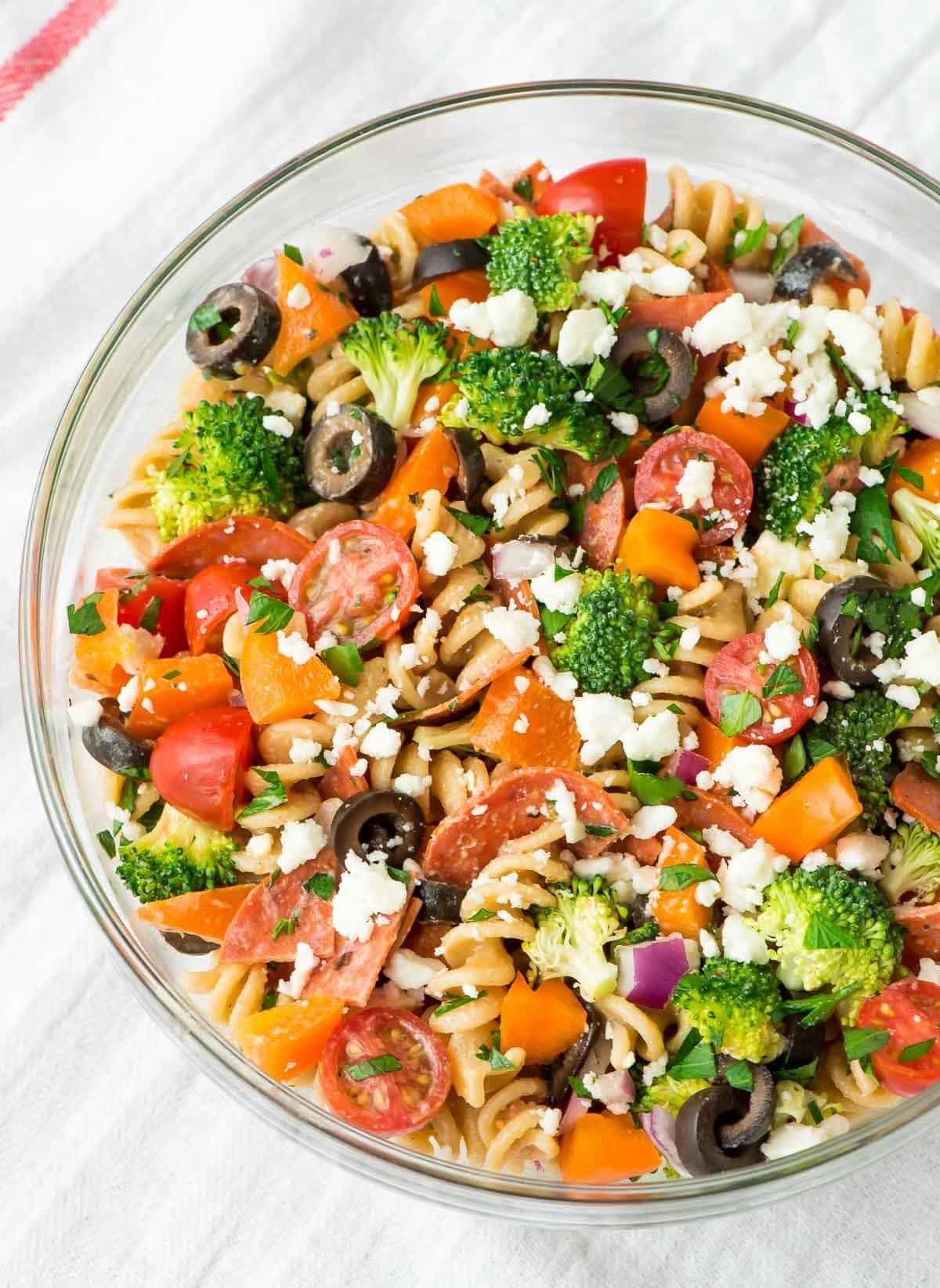 Pasta Salad Italian
 Healthy Pepperoni Pasta Salad