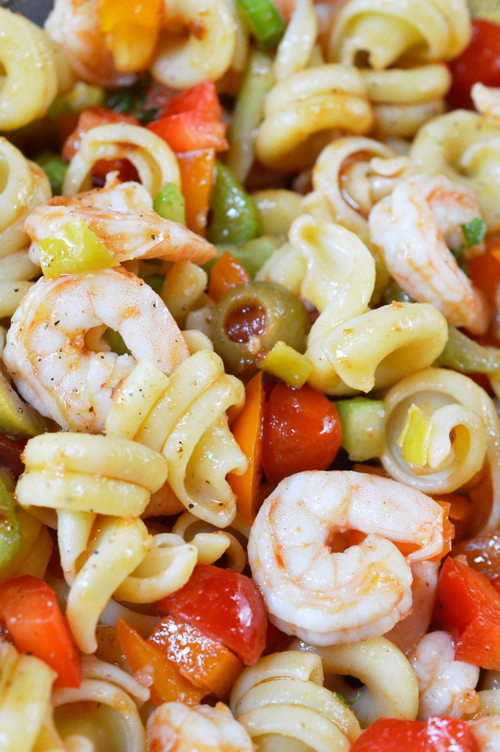 Pasta Salad With Shrimp
 Bloody Mary Shrimp Pasta Salad WonkyWonderful